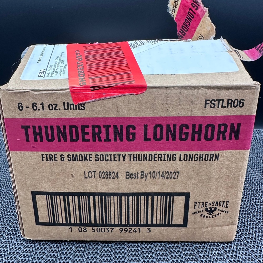 Fire & Smoke Society Thundering Longhorn BBQ Rub 6.1oz 6-Pack Espresso Ancho Rub